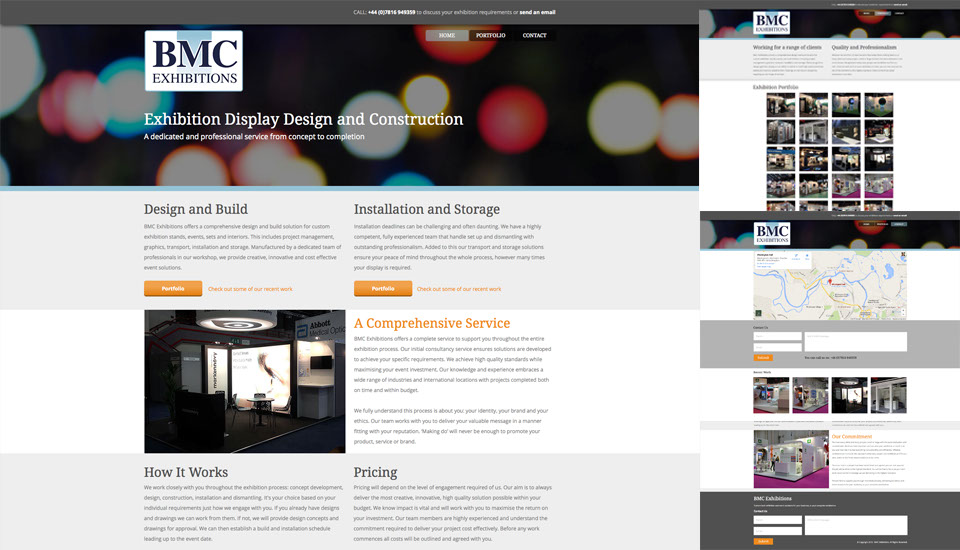 BMC Exhibitions website designed and developed by Don Allen, Sense Not Logic.
