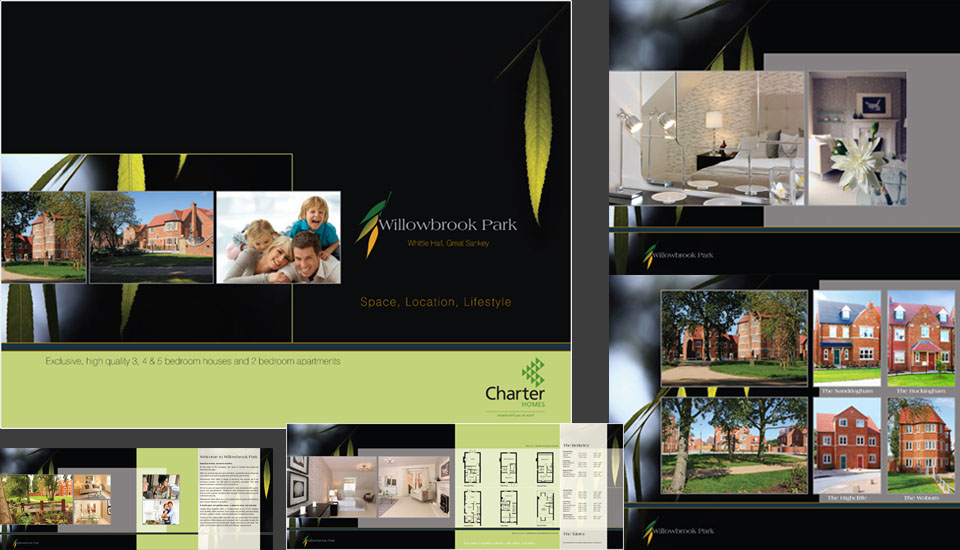 Charter Homes, brochure, photography and advertising designed by Don Allen, Sense Not Logic.