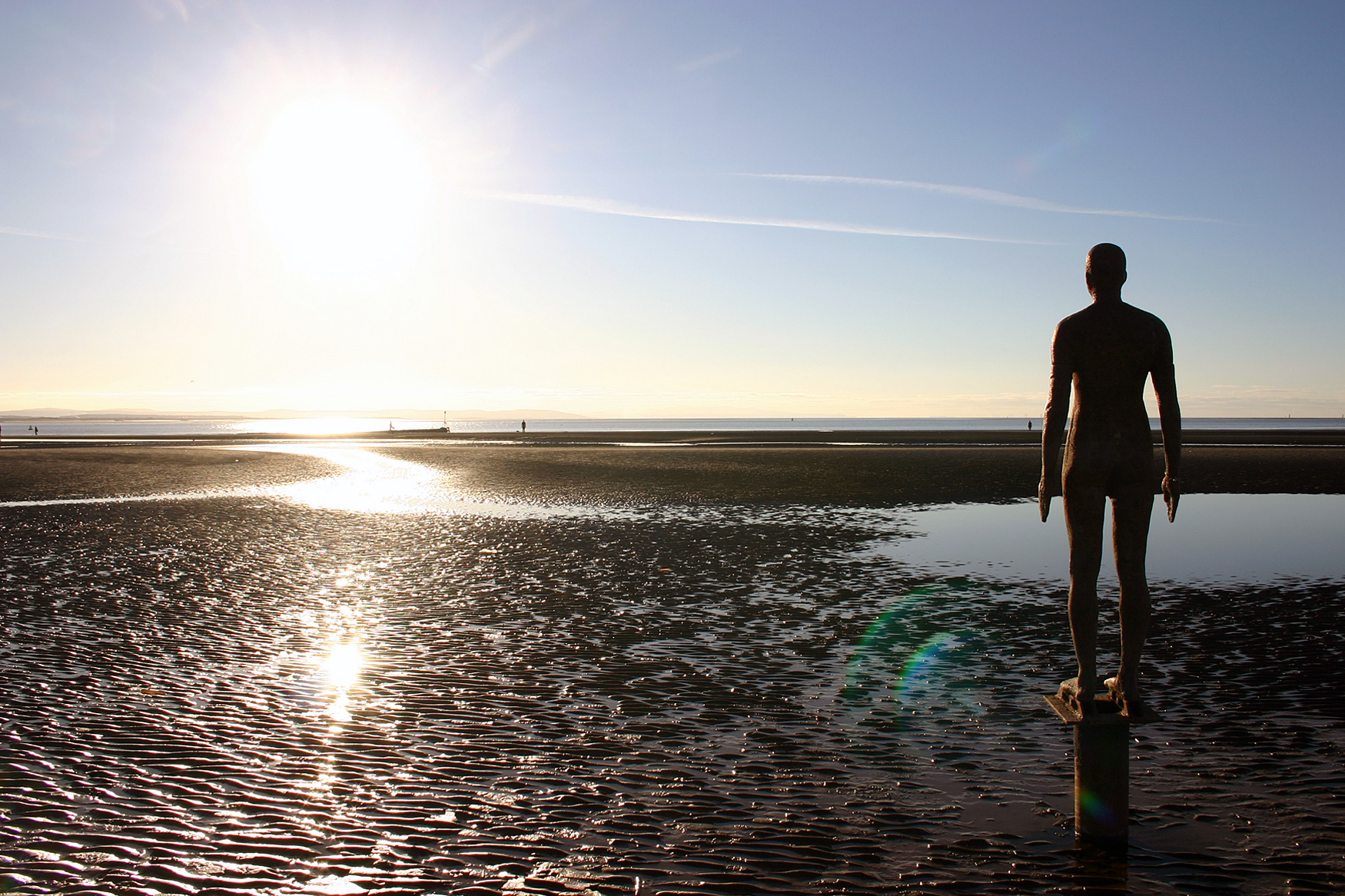 Stand firm and look to ever changing horizons. Another Place, Anthony Gormley, Crosby, UK. Photo © Don Allen